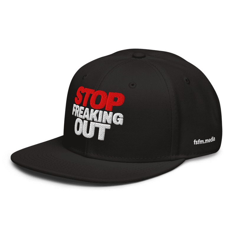 Stop Freaking Out Mesh Embroidered Hat