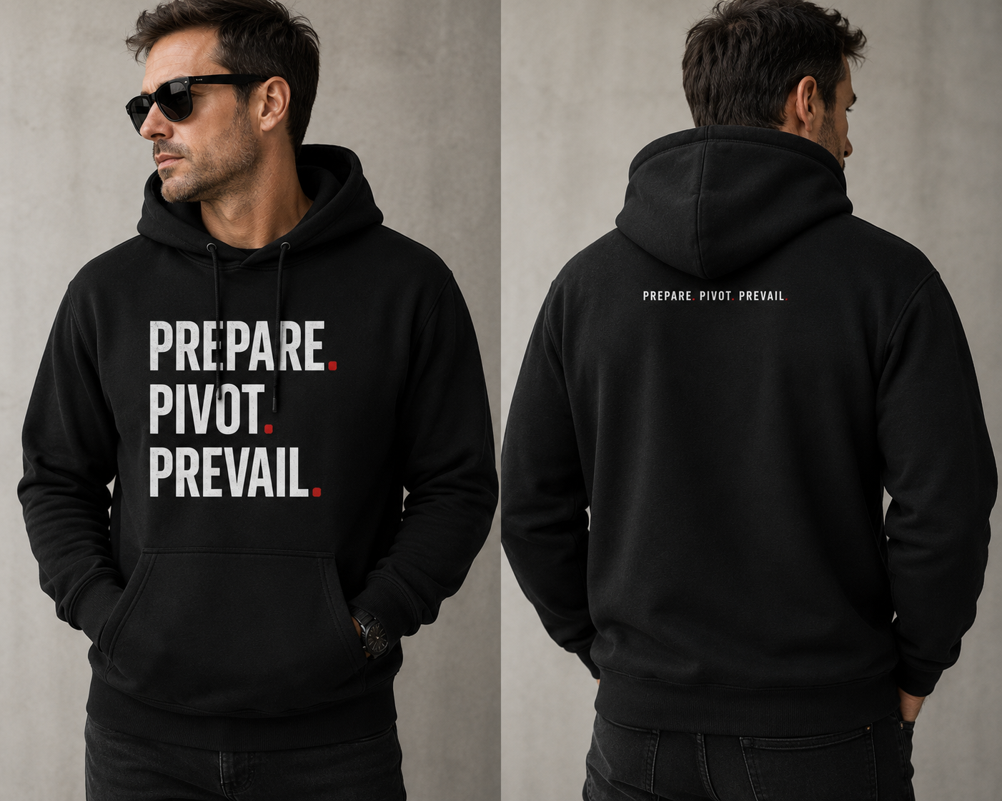 Prepare. Pivot. Prevail. Hoodie